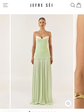 ISO: Strapless Maxi Dress in Mint